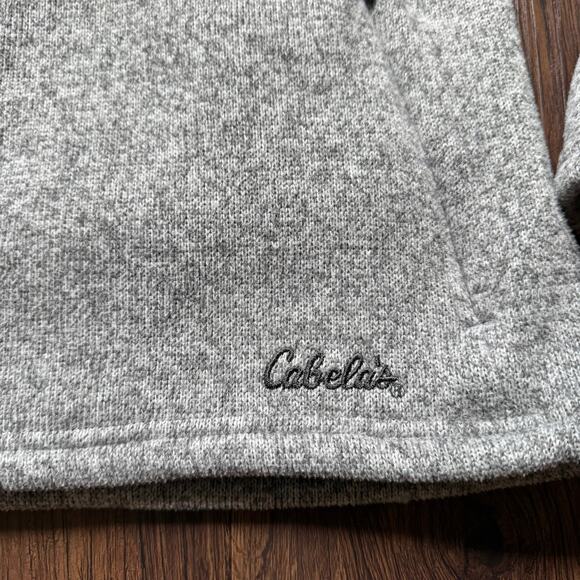 Cabela’s Heathered Gray Button Collar Fleece Pullover Women’s Size M - Picture 4 of 6
